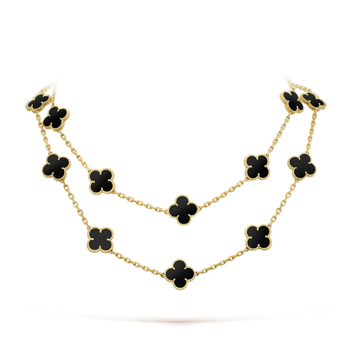 Mystic CLOVER 20 MOTIFS ONYX HALSKETTE