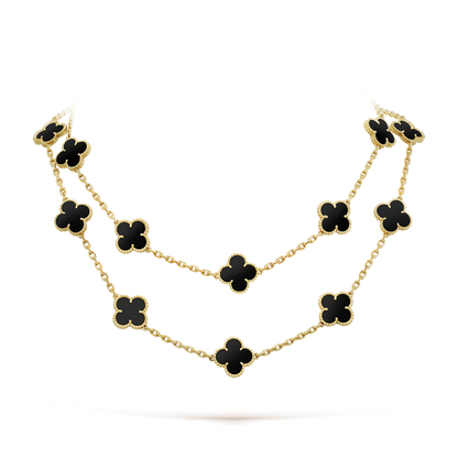 Mystic CLOVER 20 MOTIFS ONYX HALSKETTE
