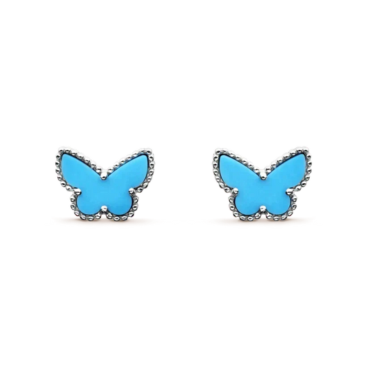 Mysitc BUTTERFLY TURQUOISE EARRINGS SILVER