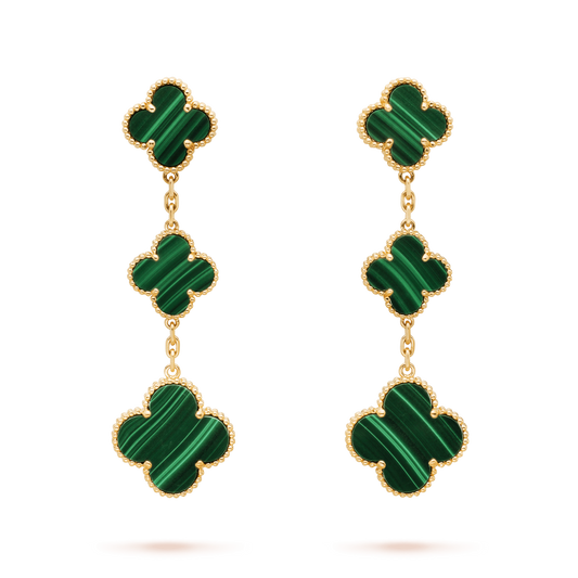 Mysitc CLOVER MALACHITE 3 MOTIFS GOLD