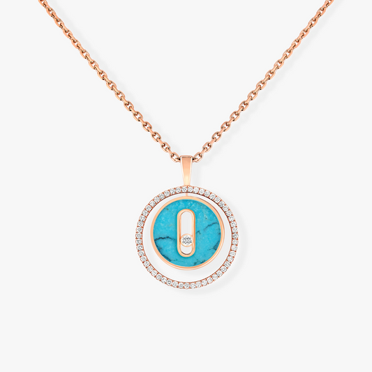 [Mystic ]Mystic  MOVE 1 DIAMOND TURQUOISE PINK GOLD DIAMOND NECKLACE
