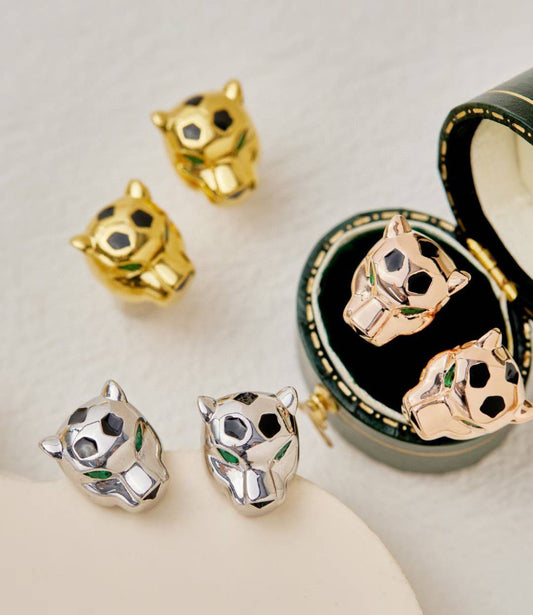 [Mysitc ] CHRRTAH-PRINT STUD EARRINGS, THREE COLORS