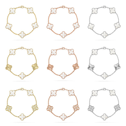 [Mysitc ]Neue CLOVER WHITE PEARL MOP 5 MOTIV ARMBAND KOLLEKTION
