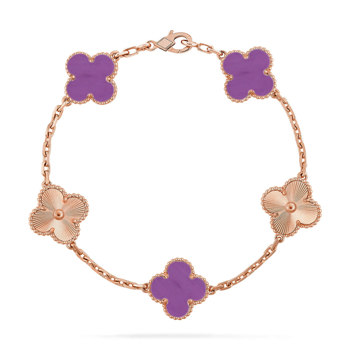 [Mysitc ]New  CLOVER 5 MOTIF VIOLET BRACELET COLLECTION