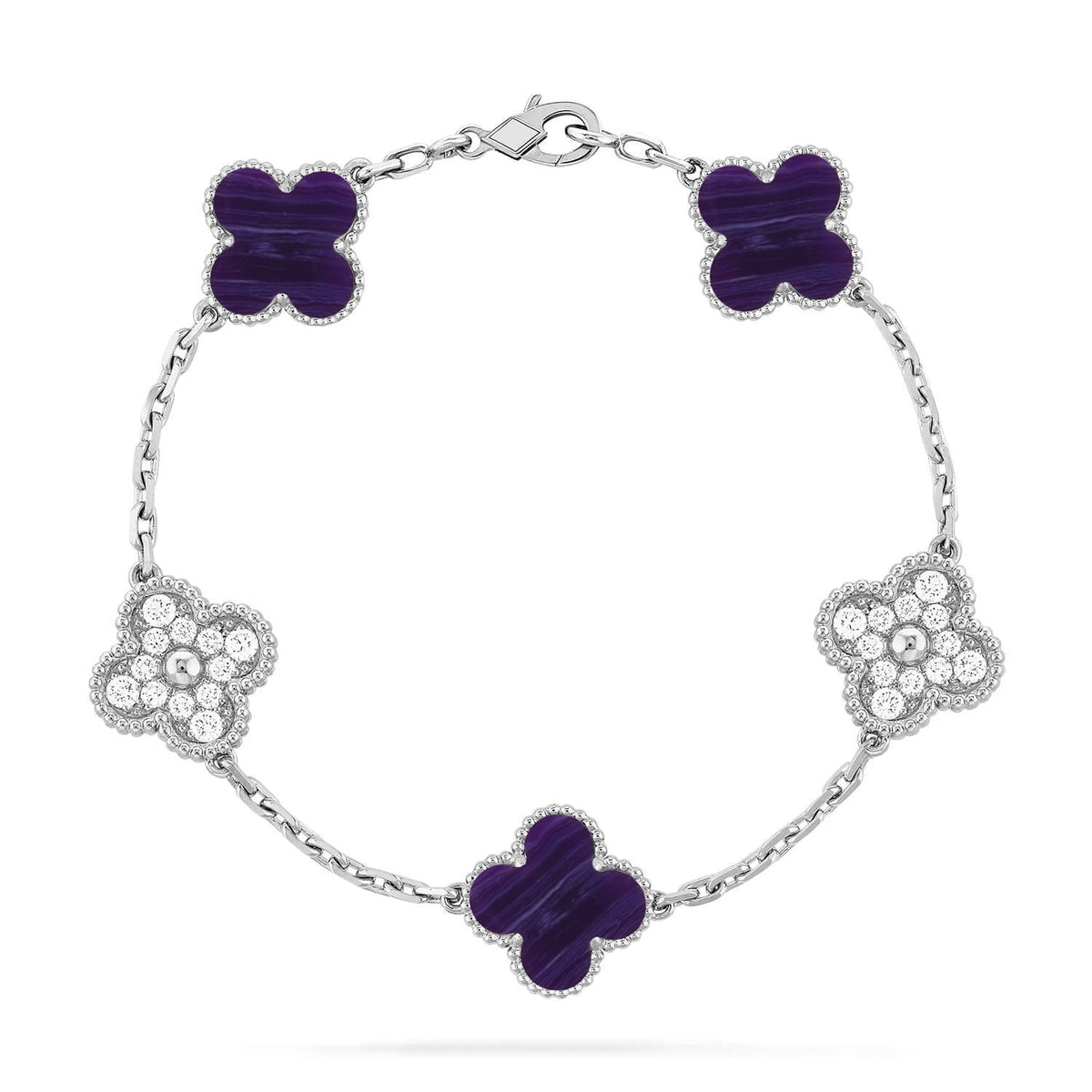 [Mystic ]Neue CLOVER 5 MOTIV LILA STREIFEN ARMBANDKOLLEKTION