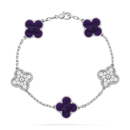 [Mystic ]Neue CLOVER 5 MOTIV LILA STREIFEN ARMBANDKOLLEKTION
