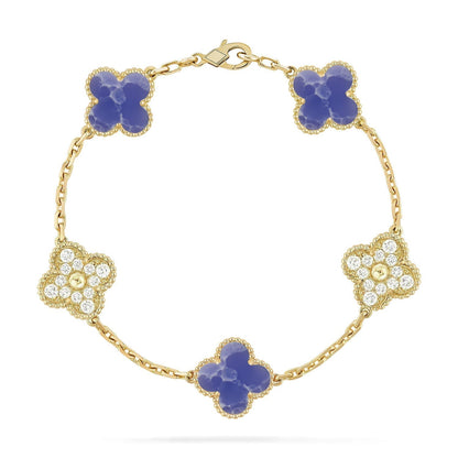 [Mysitc ]Neue CLOVER 5 MOTIV BLAUE ADERN ARMBAND KOLLEKTION