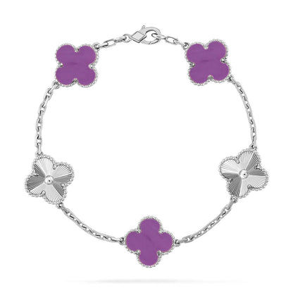 [Mysitc ]New  CLOVER 5 MOTIF VIOLET BRACELET COLLECTION