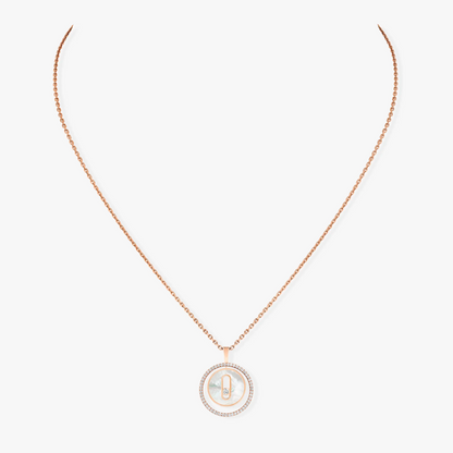 [Mystic ]Mystic  MOVE 1 DIAMOND WHITE MOTHER OF PEARL PINK GOLD DIAMOND NECKLACE