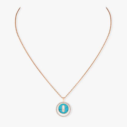 [Mystic ]Mystic  MOVE 1 DIAMOND TURQUOISE PINK GOLD DIAMOND NECKLACE