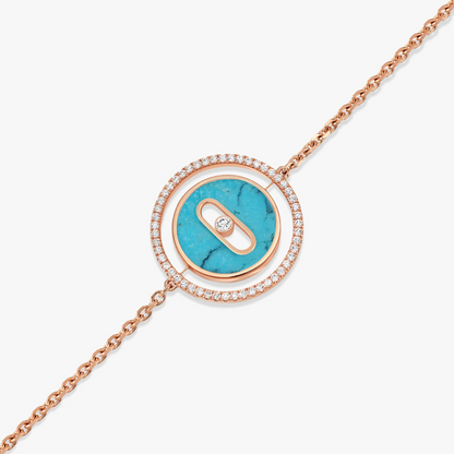 [Mystic ]Mystic  MOVE TURQUOISE PINK GOLD DIAMOND BRACELET
