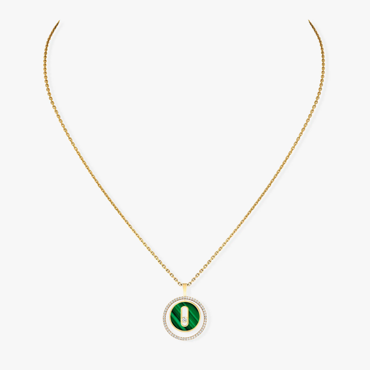 [Mystic ]Mystic  MOVE 1 DIAMOND MALACHITE GOLD DIAMOND NECKLACE