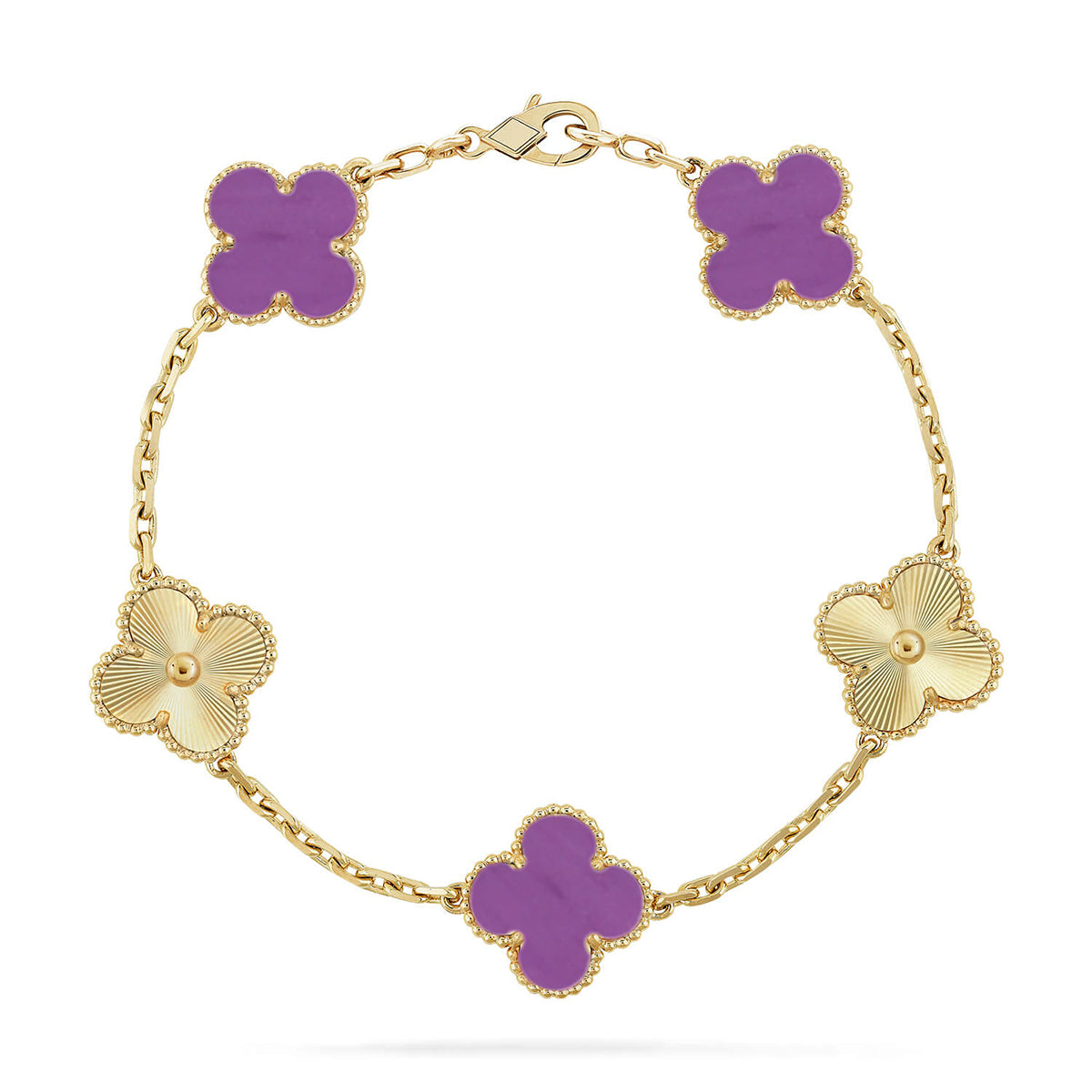 [Mysitc ]New  CLOVER 5 MOTIF VIOLET BRACELET COLLECTION