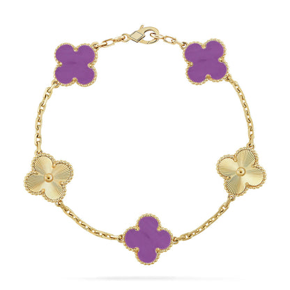 [Mysitc ]New  CLOVER 5 MOTIF VIOLET BRACELET COLLECTION