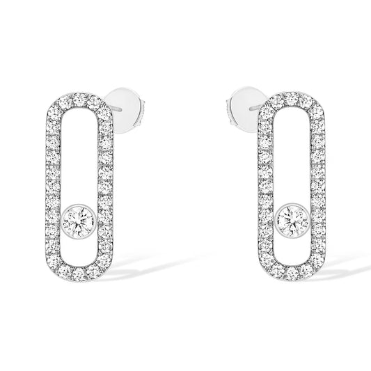 [Mystic ]MOVE UNO STUD DIAMOND PAVED EARRINGS