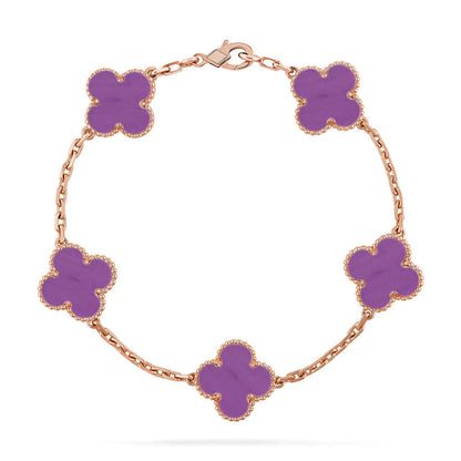 [Mysitc ]New  CLOVER 5 MOTIF VIOLET BRACELET COLLECTION