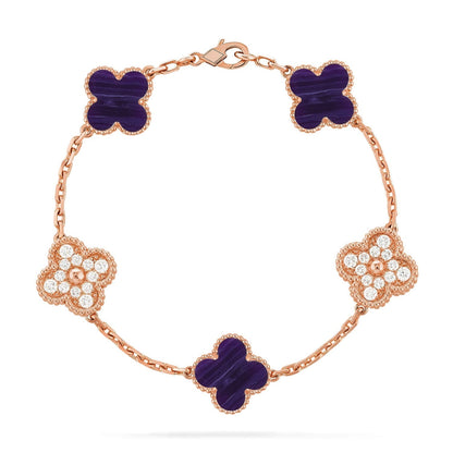 [Mystic ]Neue CLOVER 5 MOTIV LILA STREIFEN ARMBANDKOLLEKTION