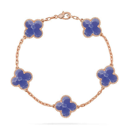 [Mysitc ]Neue CLOVER 5 MOTIV BLAUE ADERN ARMBAND KOLLEKTION