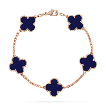 [Mysitc ]Neue ARMBANDKOLLEKTION KLASSISCHES KLEEBBLATT 5 MOTIVE LAPISLAZULI