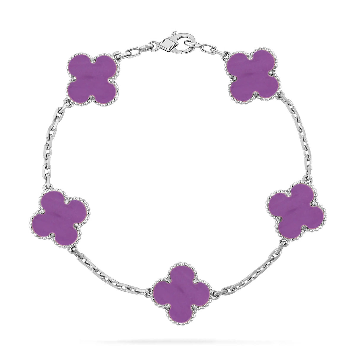 [Mysitc ]New  CLOVER 5 MOTIF VIOLET BRACELET COLLECTION