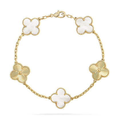 [Mysitc ]Neue CLOVER WHITE PEARL MOP 5 MOTIV ARMBAND KOLLEKTION