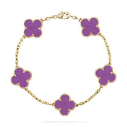 [Mysitc ]New  CLOVER 5 MOTIF VIOLET BRACELET COLLECTION