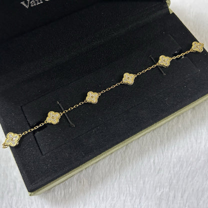 [Mystisch] Neues Kleeblatt 6 Motive Diamantarmband