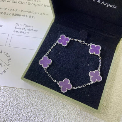 [Mysitc ]New  CLOVER 5 MOTIF VIOLET BRACELET COLLECTION