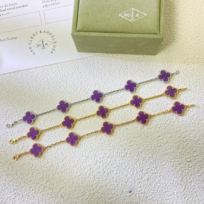 [Mysitc ]New  CLOVER 5 MOTIF VIOLET BRACELET COLLECTION