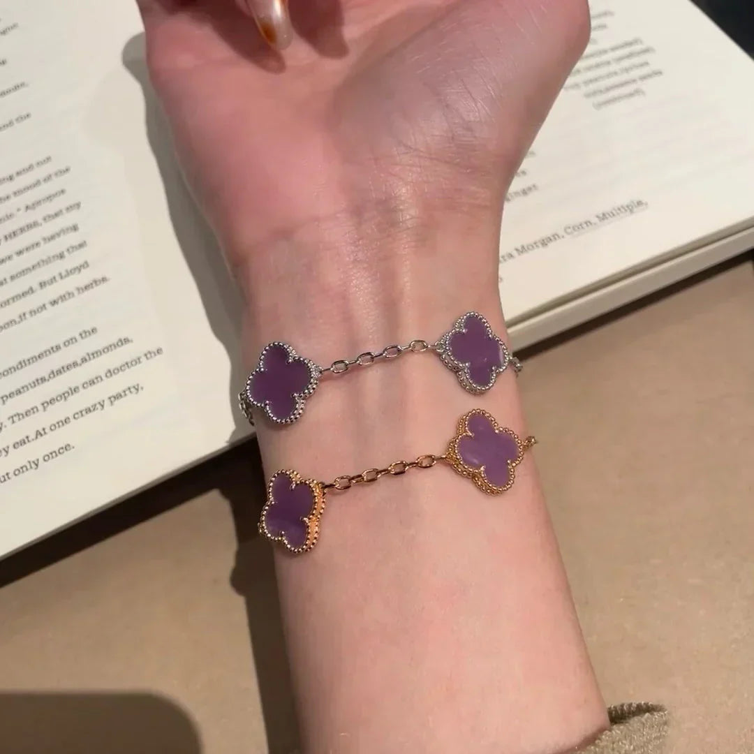[Mysitc ]New  CLOVER 5 MOTIF VIOLET BRACELET COLLECTION