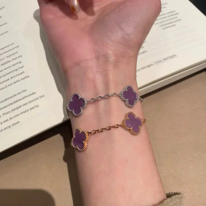 [Mysitc ]New  CLOVER 5 MOTIF VIOLET BRACELET COLLECTION