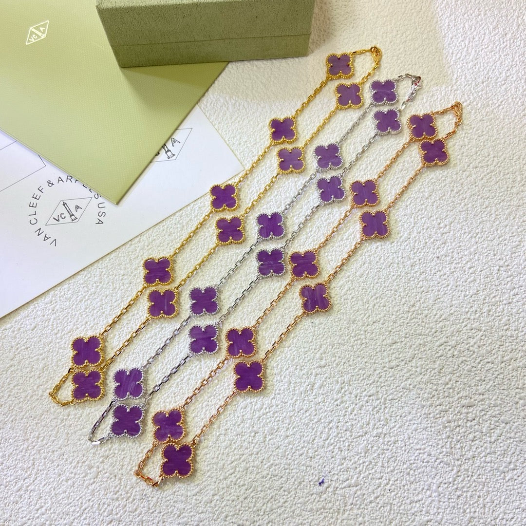 Mysitc CLOVER 10 MOTIVE LILA VIOLETT HALSKETTE