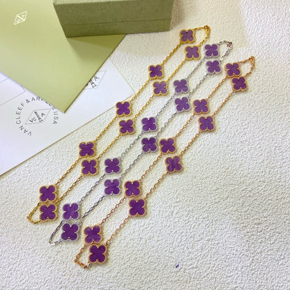Mysitc CLOVER 10 MOTIVE LILA VIOLETT HALSKETTE