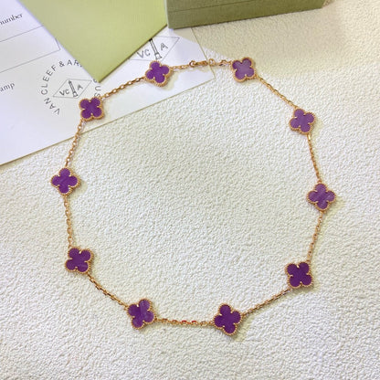 Mysitc CLOVER 10 MOTIVE LILA VIOLETT HALSKETTE