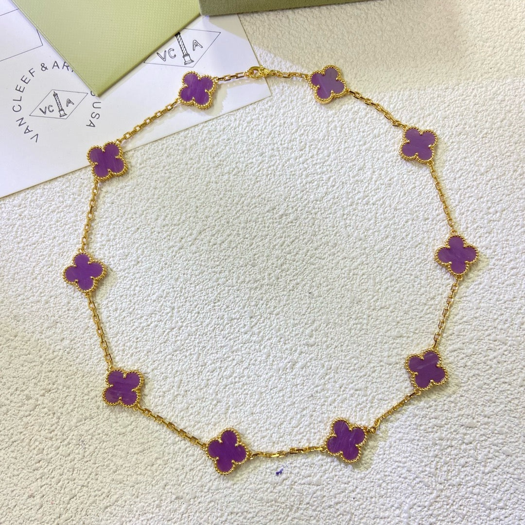 Mysitc CLOVER 10 MOTIVE LILA VIOLETT HALSKETTE