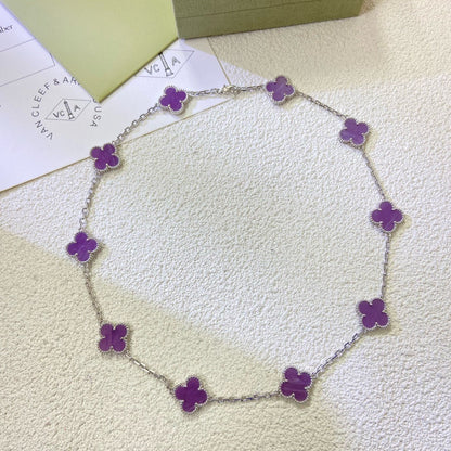 Mysitc CLOVER 10 MOTIVE LILA VIOLETT HALSKETTE
