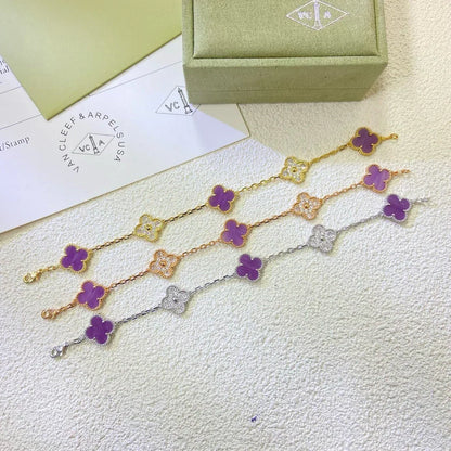 [Mysitc ]New  CLOVER 5 MOTIF VIOLET BRACELET COLLECTION