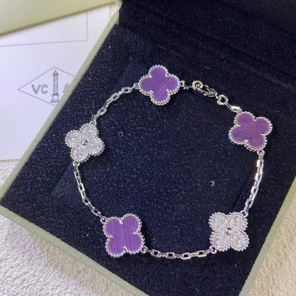 [Mysitc ]New  CLOVER 5 MOTIF VIOLET BRACELET COLLECTION