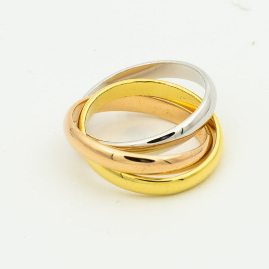 Mysitc TRINITY RING GOLD PINK GOLD SILVER