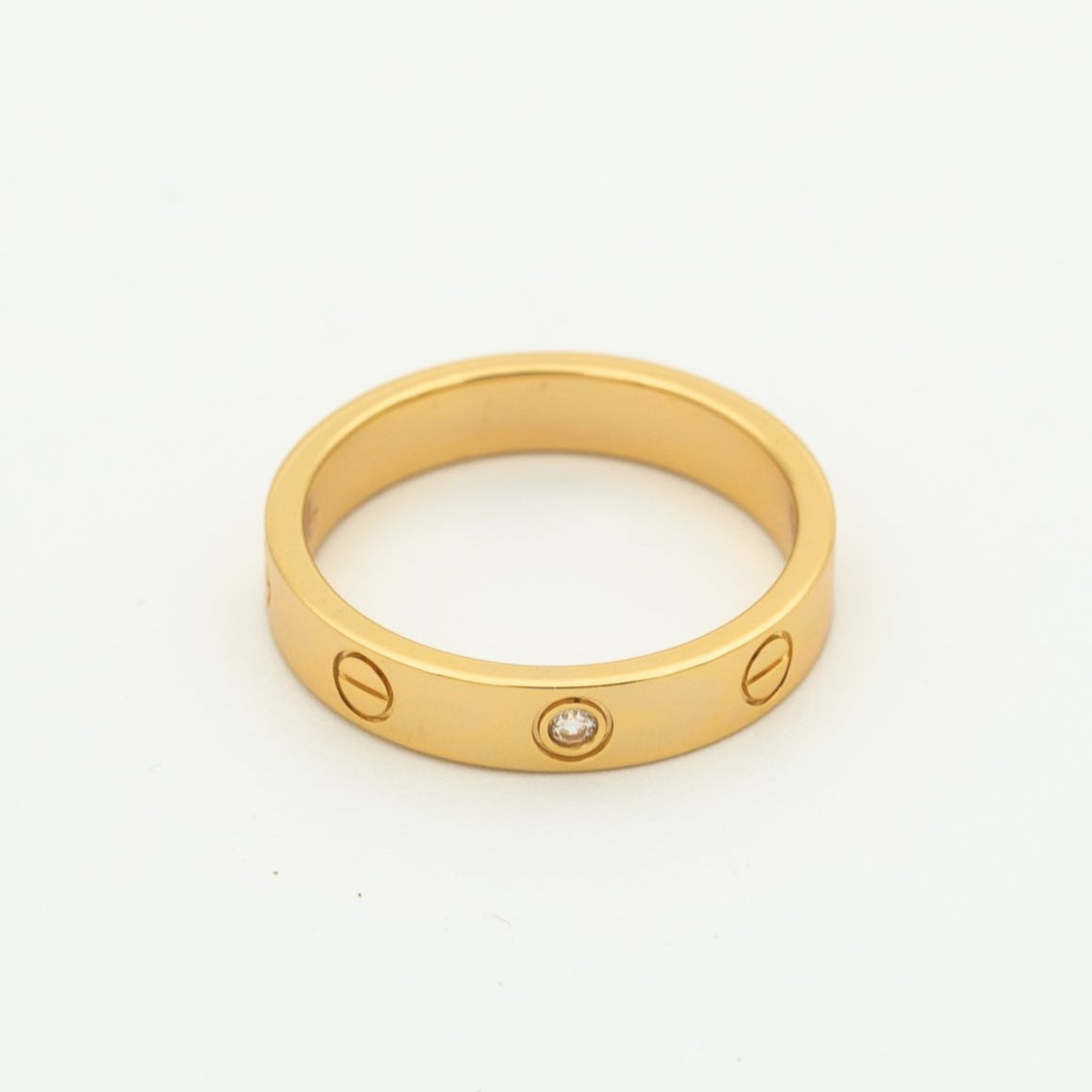 ミスティック ラブリング 4mm 1Pダイヤ ピンクゴールド