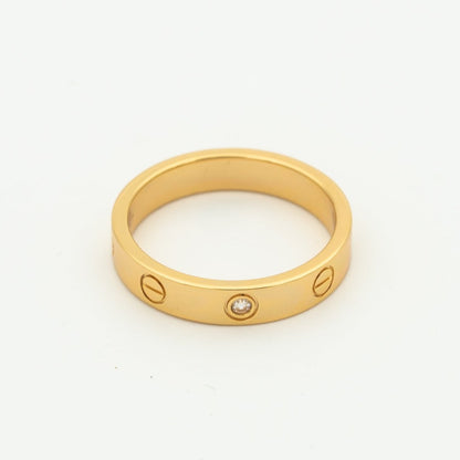 ミスティック ラブリング 4mm 1Pダイヤ ピンクゴールド