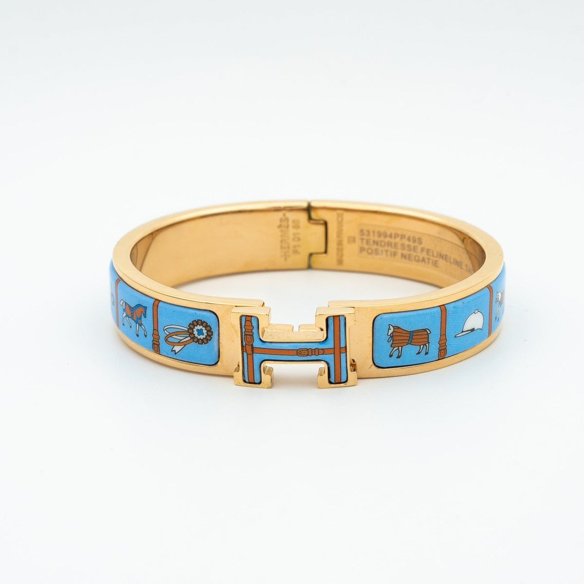 Mystic H ROSÉGOLD-ARMBAND BLAUE KERAMIK