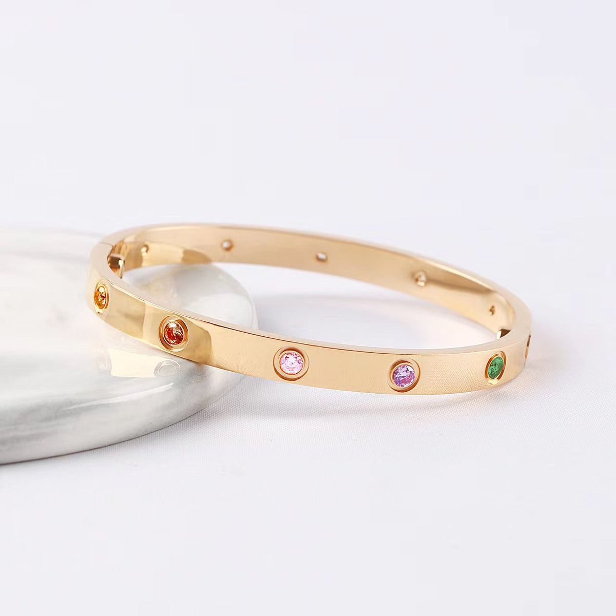 [Mysitc ] 2026 RAINBOW LOVE BRACELET 6.1MM  10 DIAMONDS