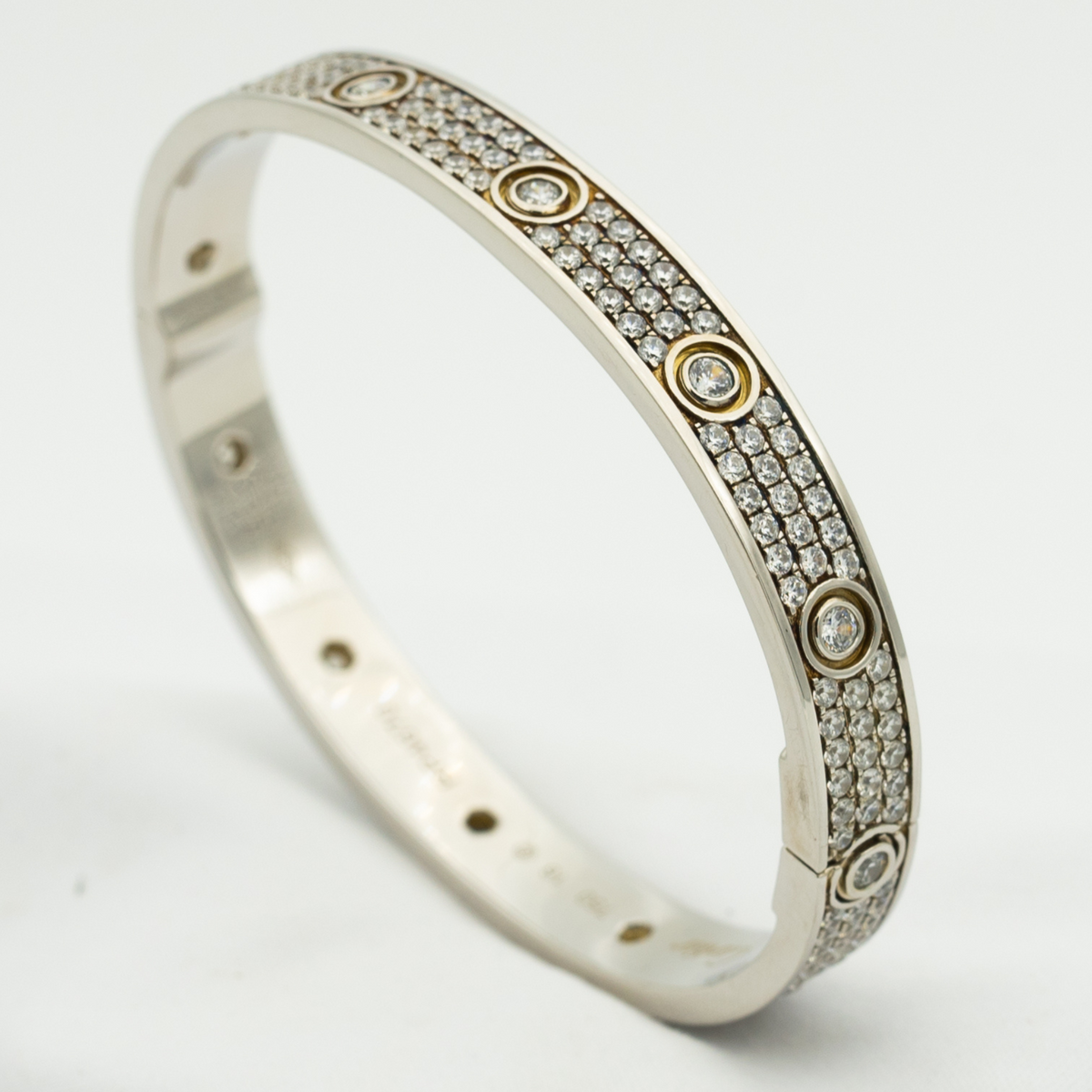 Mysitc LOVE BRACELET 6.1MM DIAMOND-PAVED 10 BIG DIAMONDS