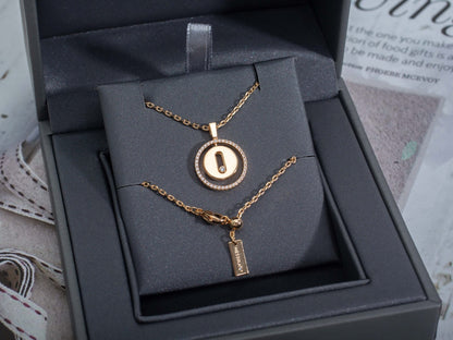[Mystic ]Mystic  MOVE PM NECKLACE PINK GOLD DIAMOND