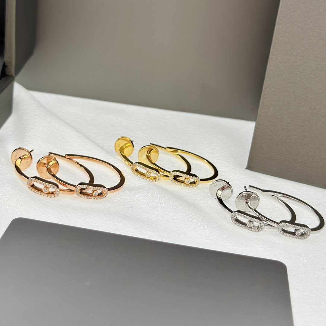 [Mystic ]CREOLES MOVE UNO PM DIAMOND EARRINGS