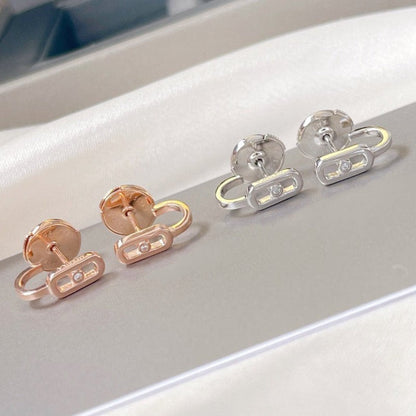 [Mystic ]CREOLES MOVE UNO MINI 1 DIAMOND EARRINGS