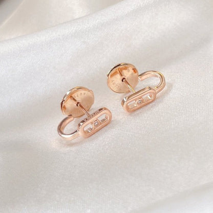 [Mystic ]CREOLES MOVE UNO MINI 1 DIAMOND EARRINGS