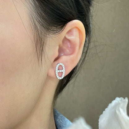 Mystic HM Vollständig Diamant Schweineschnauze Nasenstecker Ohrringe
