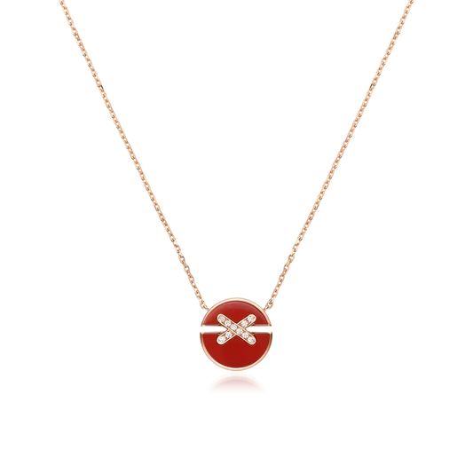 Mysitc JEUX DE ROSE GOLD DIAMOND NECKLACE
